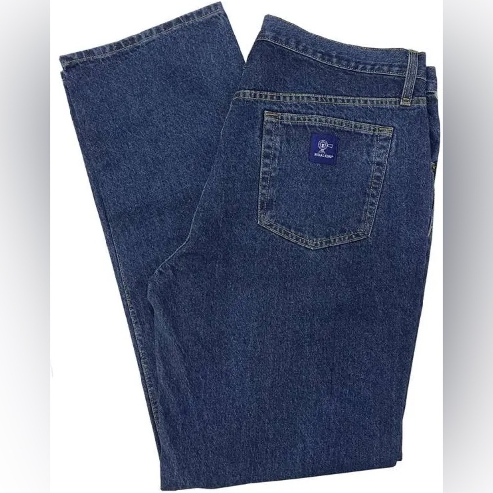 Rural King Regular-Fit Big Man Cotton Denim Dark Wash Blue Jeans 50x30 - Picture 2 of 10